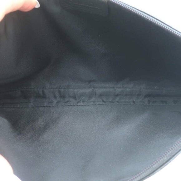 Vintage Christian Dior Small D Clutch Black Grained Leather - Picture 11 of 13